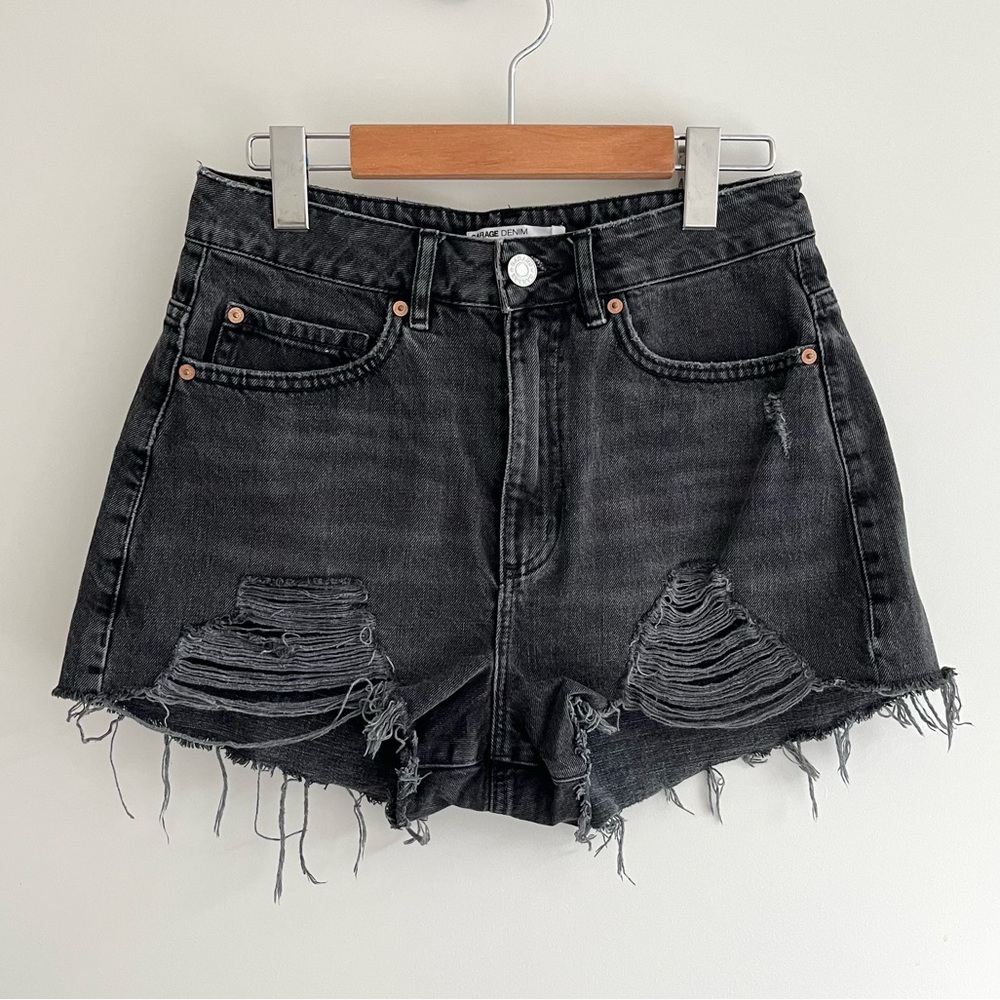 Garage High Waisted Denim Shorts